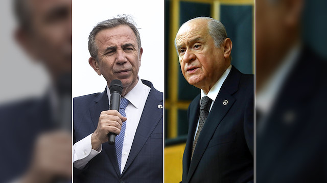 Mansur Yavaş ve Devlet Bahçeli.