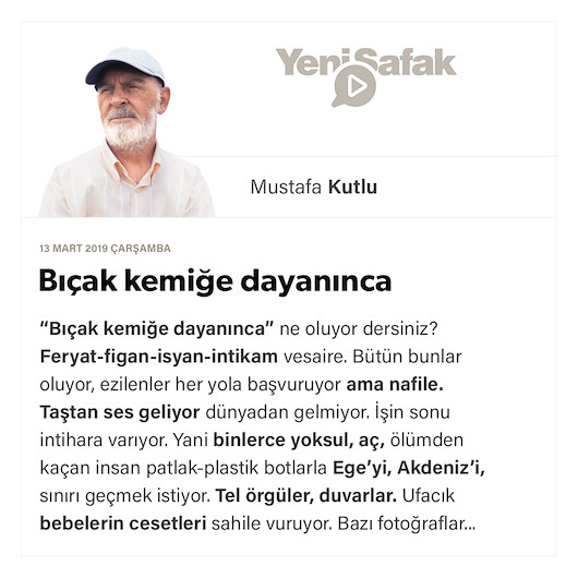 Bıçak kemiğe dayanınca