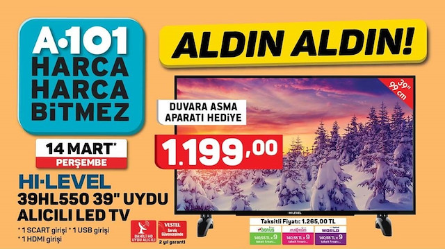 A101'in 14 Mart indirim listesinde bu hafta neler var