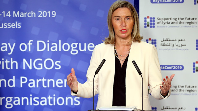 Mogherini ,2019-2020 yıllarında 1 milyar eurodan fazla yardım sunacağını söyledi.