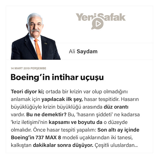 Boeing’in intihar uçuşu
