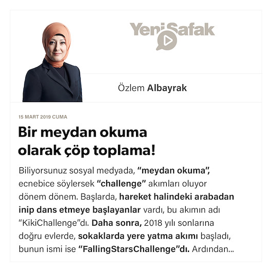 Bir meydan okuma olarak çöp toplama!
