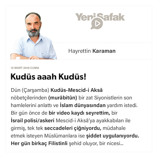 Kudüs aaah Kudüs!