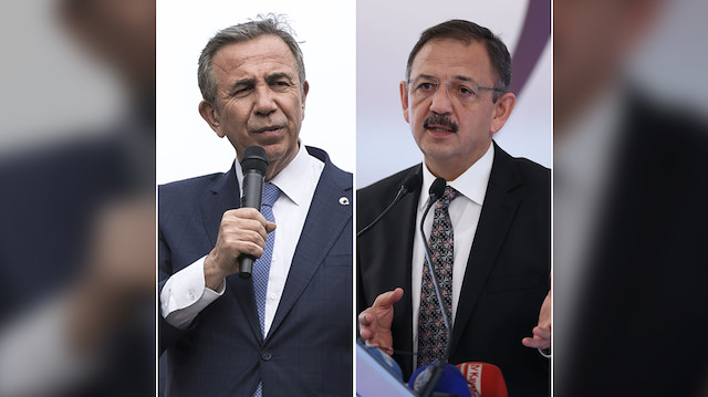 Mansur Yavaş ve Mehmet Özhaseki.