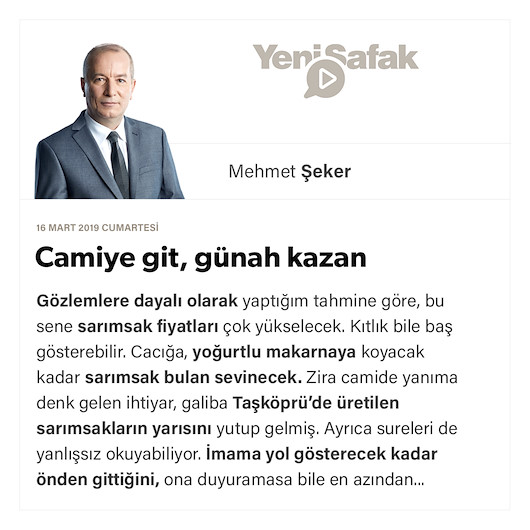 Camiye git, günah kazan