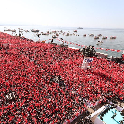Cumhur İttifakının ilk mitingine yoğun ilgi