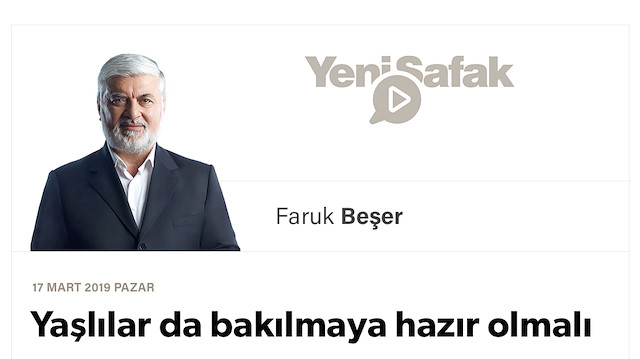 Yaşlılar da bakılmaya hazır olmalı