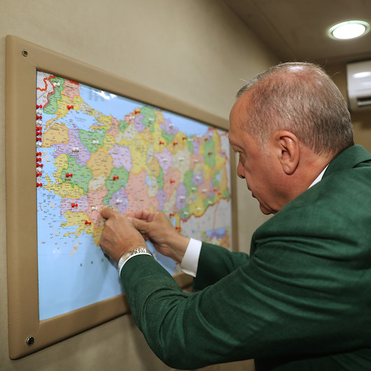 Erdoğan haritada işaretledi: İzmir ve Antalya da tamam