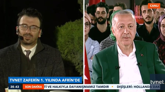 Erdoğan'dan TVNET canlı yayınında Afrin'e mesaj