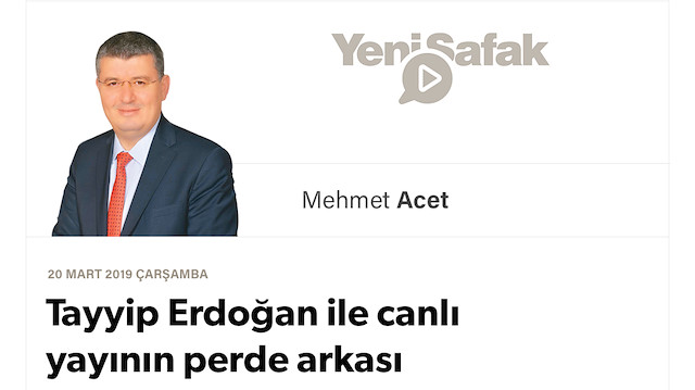 Tayyip Erdoğan ile canlı yayının perde arkası