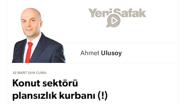 Konut sektörü plansızlık kurbanı (!)
