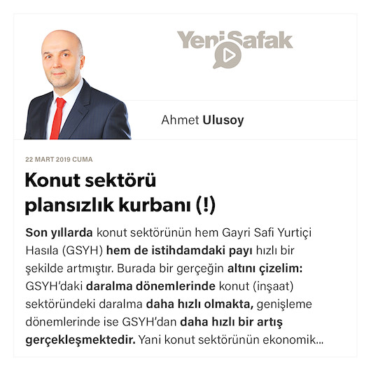 Konut sektörü plansızlık kurbanı (!)