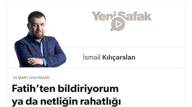 Fatih’ten bildiriyorum ya da netliğin rahatlığı