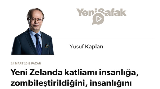 Yeni Zelanda katliamı insanlığa, zombileştirildiğini, insanlığını hatırlaması gerektiğini gösterdi