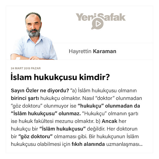 İslam hukukçusu kimdir?