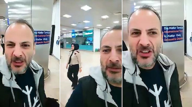 Başörtülü kadınlara ahlaksızca saldıran Bülent Kökoğlu.