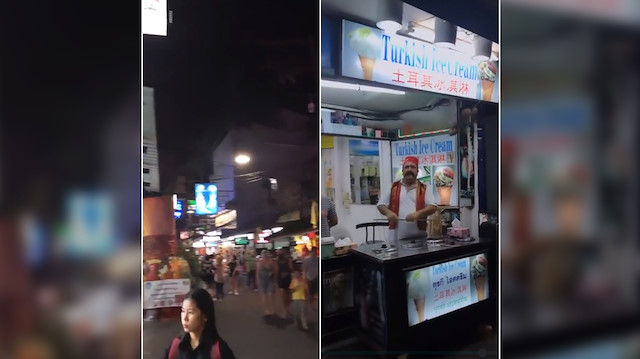 Taylandda Sezen Aksu şarkısı çalarak dondurma satıyor