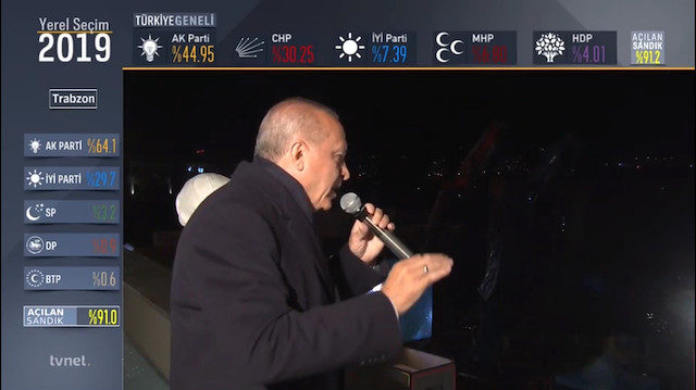 Cumhurbaşkanı Erdoğan 'balkon konuşması' yaptı