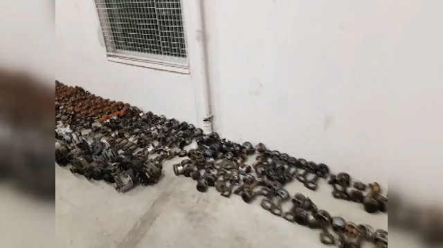 Kocaeli Limanında 821 araba yedek parçası ele geçirildi