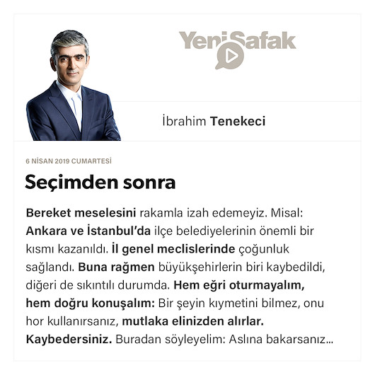 Seçimden sonra