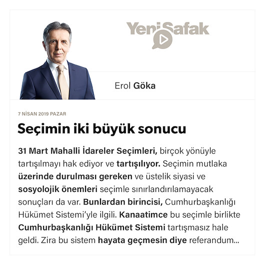 Seçimin iki büyük sonucu