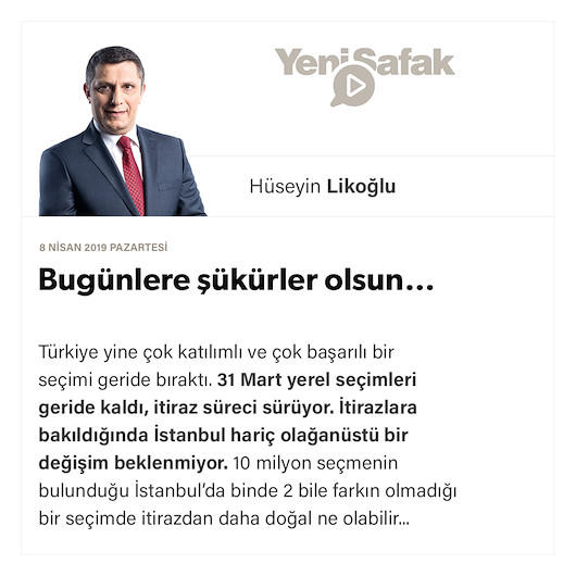 Bugünlere şükürler olsun…