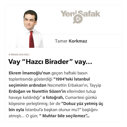 Vay “Hazcı Birader” vay…