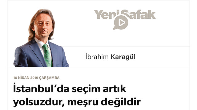 * İstanbul’da seçim artık yolsuzdur, meşru değildir * Şu ana kadar tespit edilen “hırsızlık” bile seçimin iptali için yeterli kanıt sunuyor. * YSK bu tehlikeyi görmeli. * Seçim yeniden yapılmalı.