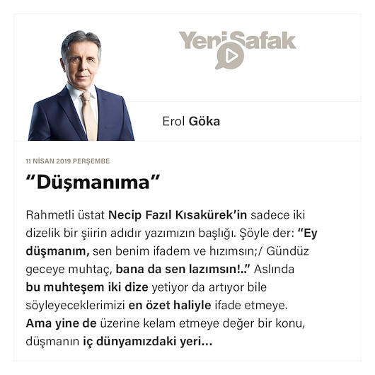 “Düşmanıma”