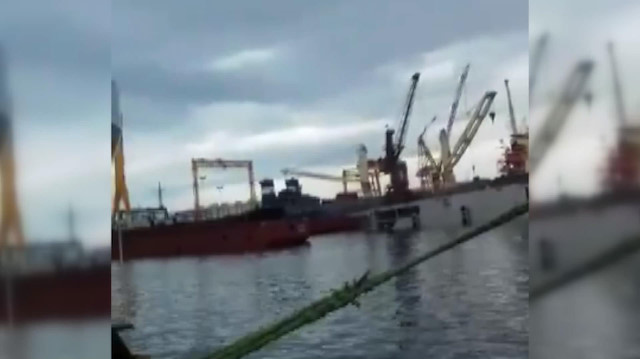 Tuzla’da vincin denize devrildiği anlar kamerada