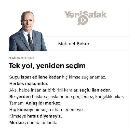Tek yol, yeniden seçim