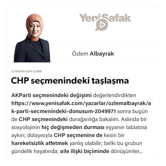 CHP seçmenindeki taşlaşma