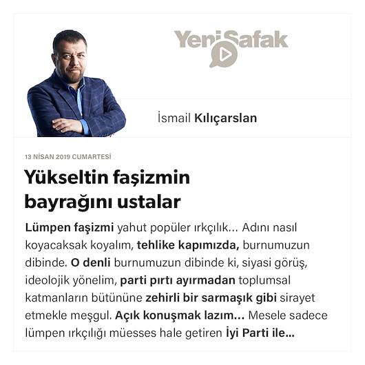 Yükseltin faşizmin bayrağını ustalar
