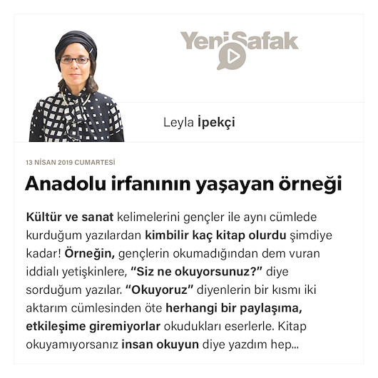 Anadolu irfanının yaşayan örneği