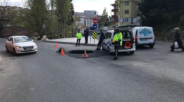 Bölgeye gelen ekipler, önlem aldı.