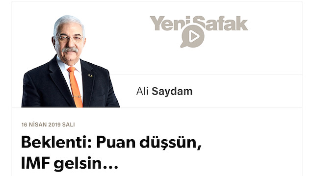 Beklenti: Puan düşsün, IMF gelsin…