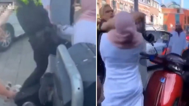 Hollanda polisi Müslüman kadını tekmeleyip yumrukladı!