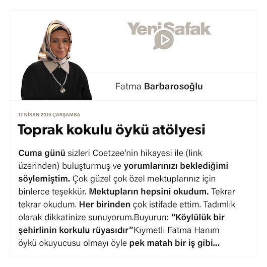 Toprak kokulu öykü atölyesi
