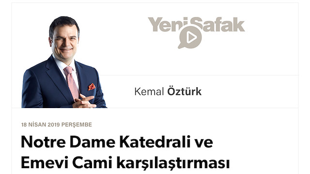 Notre Dame Katedrali ve Emevi Cami karşılaştırması