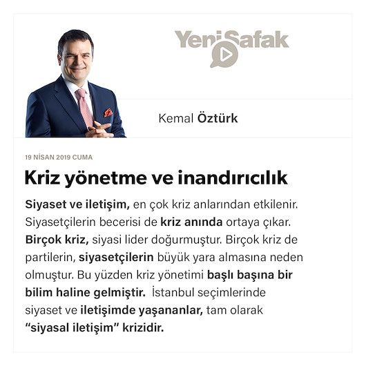 Kriz yönetme ve inandırıcılık