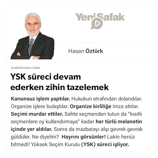 YSK süreci devam ederken zihin tazelemek