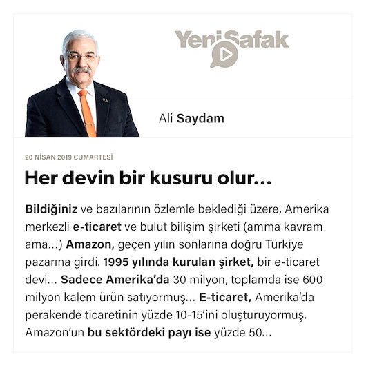Her devin bir kusuru olur…