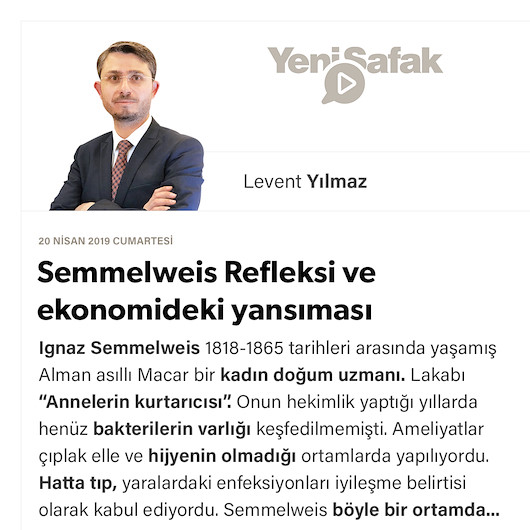 Semmelweis Refleksi ve ekonomideki yansıması