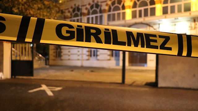 Olay yerine gelen polis ekipleri güvenlik şeridi çekti. Fotoğraf: Arşiv.