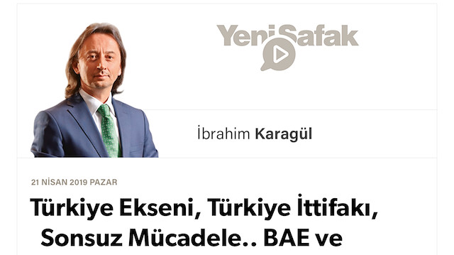 * Türkiye Ekseni, Türkiye İttifakı, Sonsuz Mücadele.. * BAE ve Dahlan’ın suikast timleri Bu sefer kimi öldürecektin Emir? * İstanbul’a el koydular. Seçim değil, milli güvenlik meselesi..