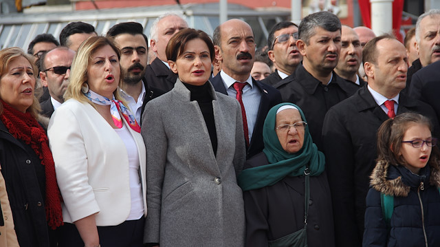 CHP İl Başkanı Kaftancıoğlu, Taksim'deki törenlerde.
