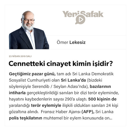Cennetteki cinayet kimin işidir?