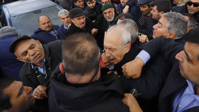 Kılıçdaroğlu'nun saldırıya uğradığı an.