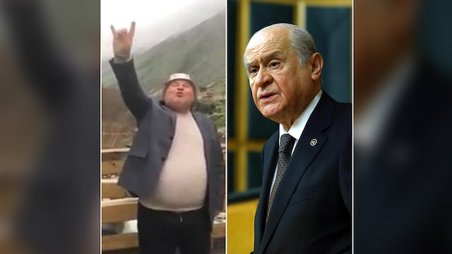 Milletvekili Enginyurt ve MHP Lideri Bahçeli.