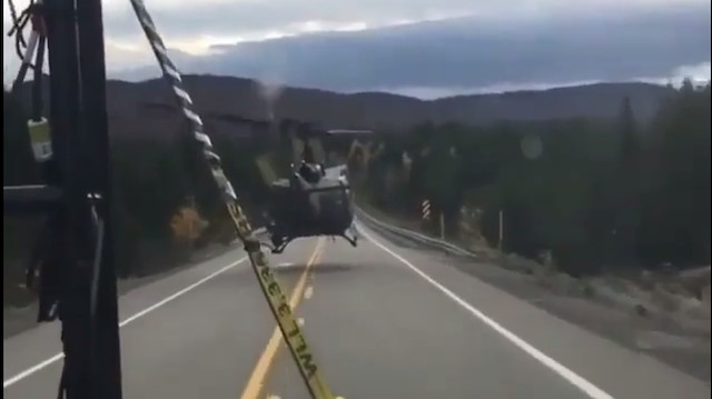 Helikopter ile asfalta sıfır uçtu